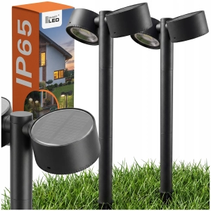LAMPA SOLARNA OGRODOWA LED IP65 Regulowany Słupek Czujnik do Ogrodu Wbijana