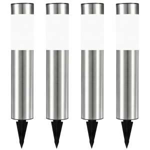 Lampa Solarna LED Ogrodowa Słupek 38cm Czujnik Zmierzchu Mocna Premium IP44