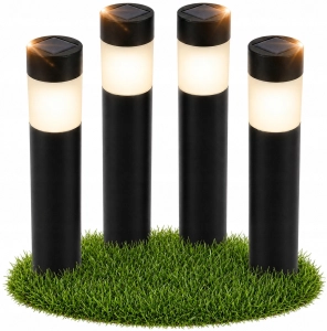 Lampa Solarna LED Ogrodowa Słupek 38cm Czujnik Zmierzchu Mocna Premium IP44