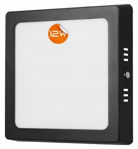 Panel LED Natynkowy 12W 1200lm Neutralna 4000K Czarny Kwadrat EC20476 CCD