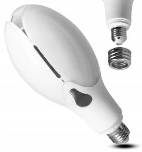 Żarówka LED E27 adapter E40 IP20 40W 4000K do oprawa uliczna przemysłowa