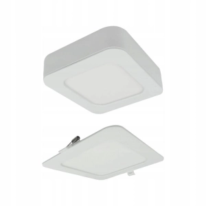 Panel LED Lampa Natynkowa Podtynkowa Sufitowa 6W 540lm 2w1 CCT Biała