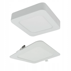 Panel LED 12W 1100lm 2w1 Lampa Natynkowa Podtynkowa Sufitowa Wpuszczana CCT