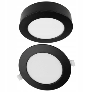 Panel LED 18W 1650lm 2w1 Lampa Natynkowa Podtynkowa Sufitowa CCT Czarna