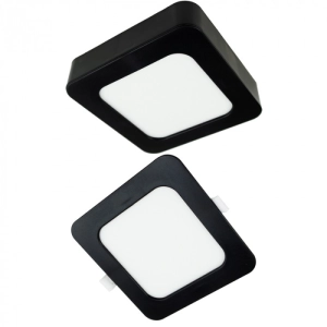 Panel LED 18W 1650lm 2w1 Lampa Natynkowa Podtynkowa Sufitowa CCT Czarna