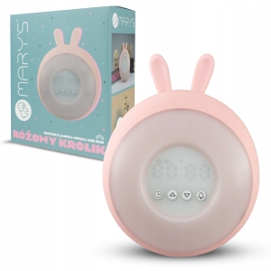 Lampka Nocna LED Budzik Zegar Elektroniczny Dla Dzieci Akumulatorowy USB