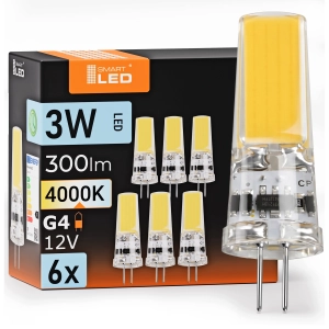 Żarówka LED G4 3W 300lm Barwa Neutralna 4000K 12V COB NIE MRUGA