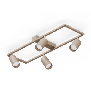 Lampa Sufitowa Oprawa Halogenowa LED 4X GU10 Spot Ruchoma Natynkowa Beżowa