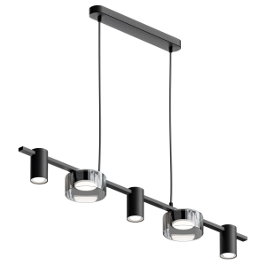 Lampa Wisząca Sufitowa LED Żyrandol Loft GU10 GX53 Do Kuchni Salonu Czarna