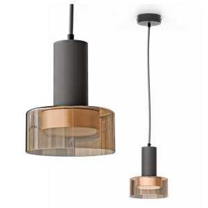 Lampa Wisząca Sufitowa LED GX53 Żyrandol Loft Szklany Klosz Miodowy