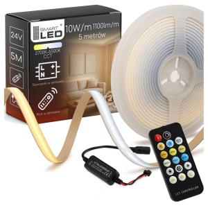 Taśma LED COB 24V 5M Neon 1100lm/m CCT 2700-6500K Zestaw Pilot Sterownik