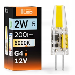 Żarówka LED G4 2W 140lm Barwa Zimna 6000K 12V COB NIE MRUGA