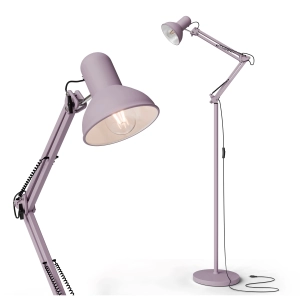 Lampa Podłogowa Stojąca LED E27 190cm Regulowana do Czytania Różowy
