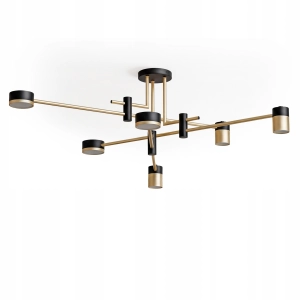 Lampa Sufitowa LED GU10 GX53 Loft Złota Żyrandol Czarny Nowoczesna Modna