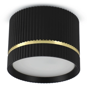 Oprawa Halogenowa Sufitowa LED Tuba GX53 Spot Natynkowa Ryflowana Czarna