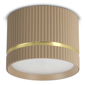 Oprawa Halogenowa Sufitowa LED Tuba GX53 Spot Natynkowa Ryflowana Beżowa