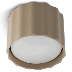 Oprawa Halogenowa Sufitowa LED Tuba GX53 Spot Natynkowa Falowana Beżowa