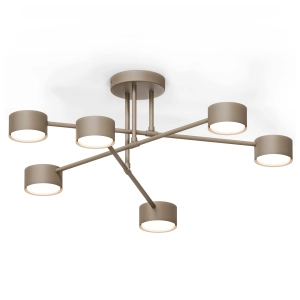 Lampa Sufitowa LED Nowoczesna Plafon Żyrandol Spot Halogenowa Beżowa GX53
