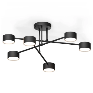 Lampa Sufitowa LED Nowoczesna Plafon Żyrandol Spot Halogenowa Czarna GX53