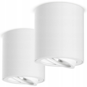 Oprawa Halogenowa Sufitowa Tuba LED GU10 Ruchoma Spot Lampa Natynk Biały