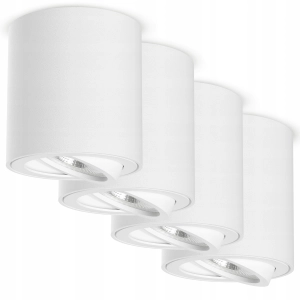 Oprawa Halogenowa Sufitowa Tuba LED GU10 Ruchoma Spot Lampa Natynk Biały