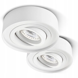 Oprawa Podtynkowa Halogenowa GU10 Sufitowa Tuba LED Spot Ruchoma Biała