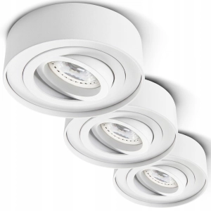 Oprawa Podtynkowa Halogenowa GU10 Sufitowa Tuba LED Spot Ruchoma Biała