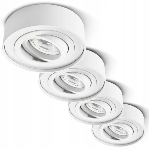 Oprawa Podtynkowa Halogenowa GU10 Sufitowa Tuba LED Spot Ruchoma Biała