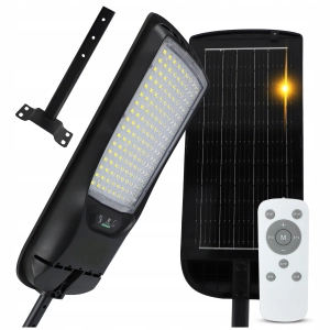 Lampa Solarna LED Uliczna 200W Czujnik Zmierzchu Ruchu IP65 Pilot
