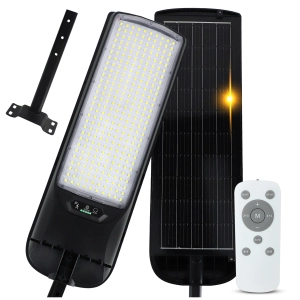 Lampa Solarna LED Uliczna 400W Czujnik Zmierzchu Ruchu IP65 Pilot