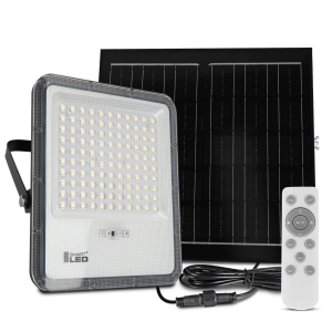 Lampa Solarna LED Naświetlacz 200W Czujnik Zmierzchu IP65 Pilot Zewnętrzny
