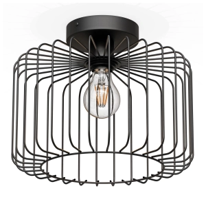 Lampa Sufitowa LED Wisząca Plafon Loft Żyrandol Ażurowa Czarna E27