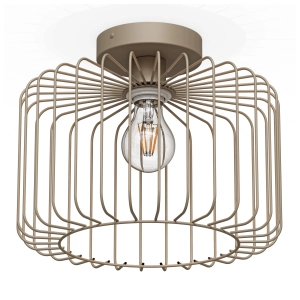 Lampa Sufitowa LED Wisząca Plafon Loft Żyrandol Ażurowa Beżowa E27