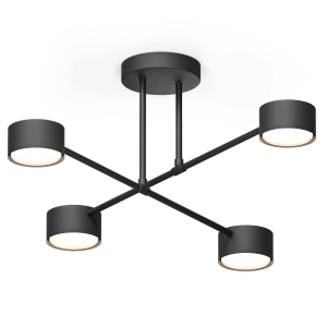 Lampa Sufitowa LED Nowoczesna Plafon Żyrandol Spot Halogenowa Czarna GX53