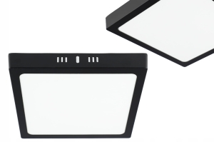 Panel LED Natynkowy Plafon Sufitowy Kwadrat 18W BK