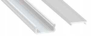 Profil Aluminowy Płaski D 1M Biały Z Kloszem