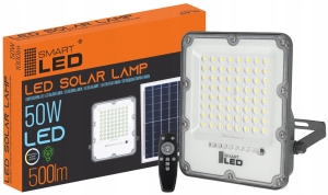 Halogen Solarny LED Naświetlacz Z Czujnikiem 50W