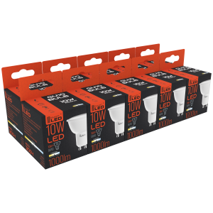 10X Żarówka LED GU10 10W Neutralna Biała - 4500K