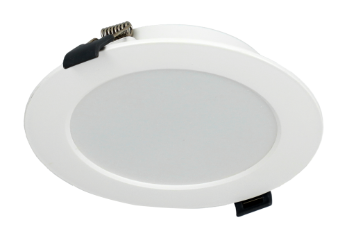 Okrągła oprawa LED downlight biała, wpuszczana, oświetlenie sufitowe, panel LED.