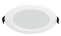 Okrągła oprawa LED downlight biała, wpuszczana, oświetlenie sufitowe, panel LED.