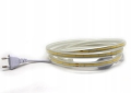 Wodoodporna taśma LED COB 230V 10W 4000K, IP67 – idealna do oświetlenia zewnętrznego i wnętrz. Jasność 1100lm/m, cięcie co 1m, neutralna barwa światła. Energooszczędna i trwała.