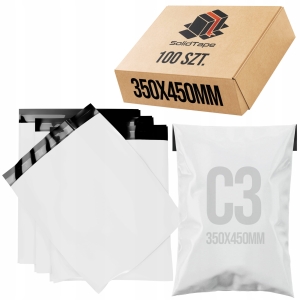 Foliopaki foliopak kurierskie C3 350x450 mm 100 sztuk koperty foliowe
