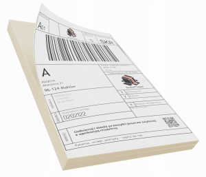 Etykiety termiczne kurierskie A4 100 arkuszy samoprzylepne biały 210x297 mm