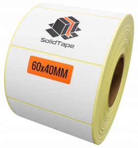 Etykiety termiczne kurierskie 60x40 mm 1000 sztuk samoprzylepne białe