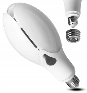 Żarówka LED E27 adapter E40 IP20 30W 6000K do oprawa uliczna przemysłowa