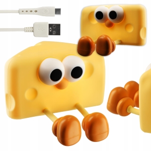 Lampka Nocna LED Serek Silikonowa Dla Dzieci Do Zasypiania Ściemnialna