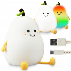 Lampka Nocna LED Dla Dzieci Akumulatorowa Do Zasypiania Sypialni Silikonowa