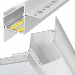 Profil LED Cieniowy Dystansowy Przyścienny Aluminiowy Do Płyt GK WPUST 1M