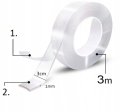 Mocna, przezroczysta taśma Nano 3M 30mm – wodoodporna, wielokrotnego użytku, idealna do montażu bez wiercenia. Trwała, nie zostawia śladów, doskonała do domu i biura.