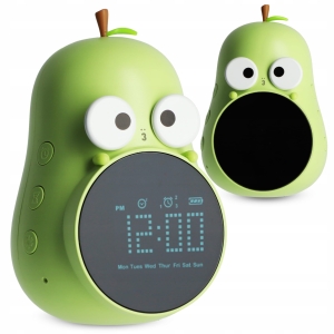 Lampka Nocna LED Budzik Zegar Elektroniczny Dla Dzieci Akumulatorowy USB